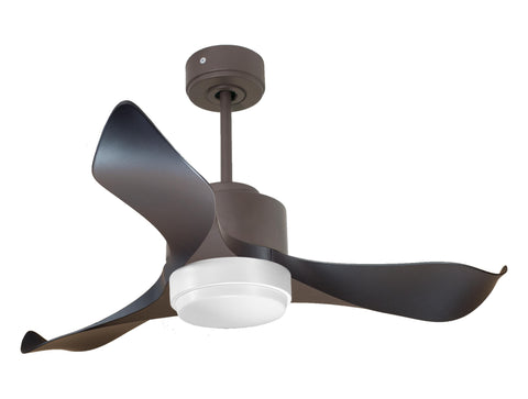 Ventilador de techo Reversible Termostato Wifi Motor DC Techos Inclinados Mando a Distancia Luz tres tonos Adaptador 2/3 Aspas Hypersilence Memoria