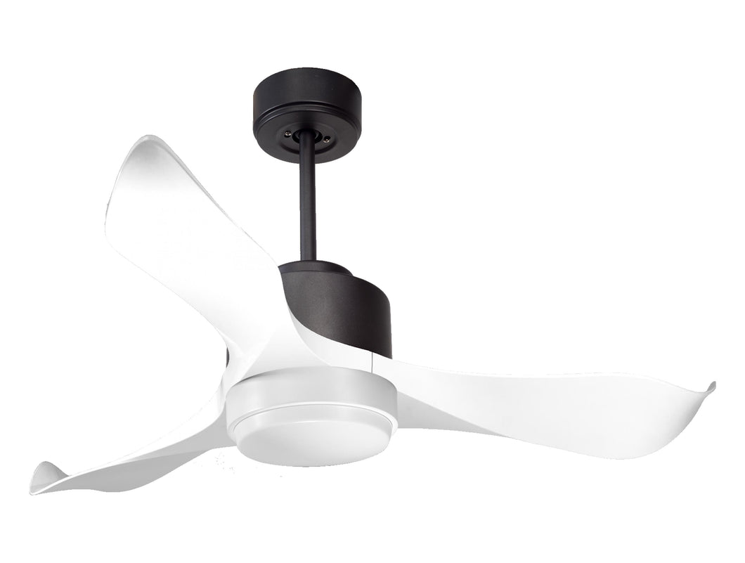 Ventilador de techo Reversible Termostato Wifi Motor DC Techos Inclinados Mando a Distancia Luz tres tonos Adaptador 2/3 Aspas Hypersilence Memoria