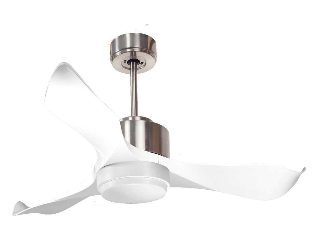 Ventilador de techo Reversible Termostato Wifi Motor DC Techos Inclinados Mando a Distancia Luz tres tonos Adaptador 2/3 Aspas Hypersilence Memoria