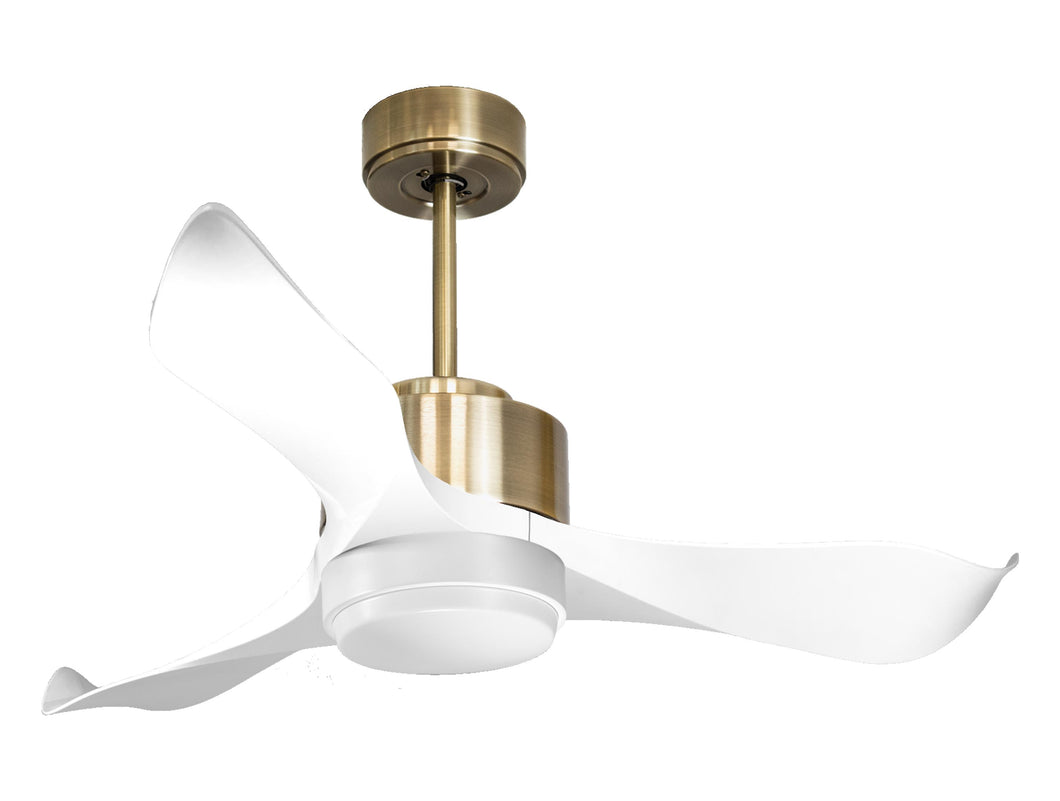 Ventilador de techo Reversible Termostato Wifi Motor DC Techos Inclinados Mando a Distancia Luz tres tonos Adaptador 2/3 Aspas Hypersilence Memoria
