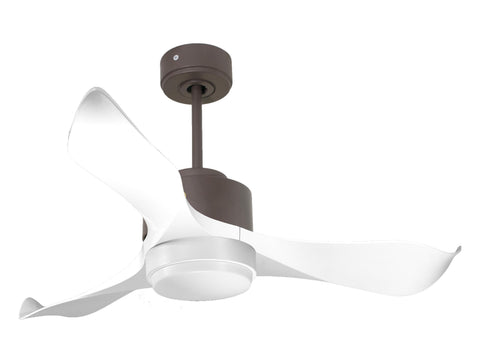 Ventilador de techo Reversible Termostato Wifi Motor DC Techos Inclinados Mando a Distancia Luz tres tonos Adaptador 2/3 Aspas Hypersilence Memoria