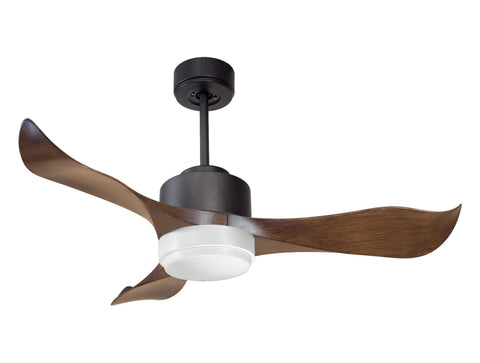 Ventilador de techo Reversible Termostato Wifi Motor DC Techos Inclinados Mando a Distancia Luz tres tonos Adaptador 2/3 Aspas Hypersilence Memoria