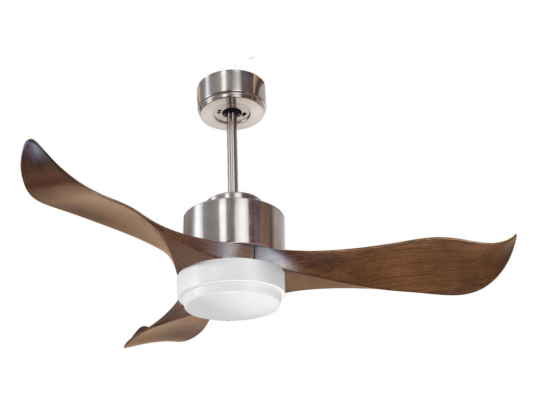Ventilador de techo Reversible Termostato Wifi Motor DC Techos Inclinados Mando a Distancia Luz tres tonos Adaptador 2/3 Aspas Hypersilence Memoria
