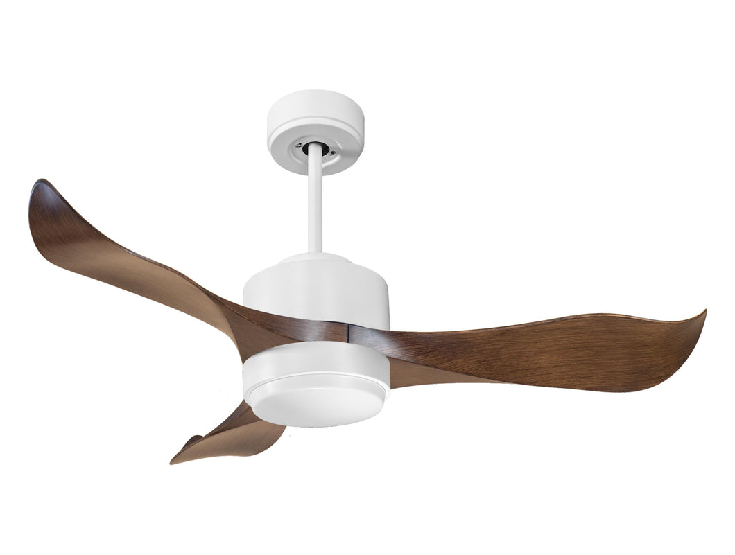 Ventilador de techo Reversible Termostato Wifi Motor DC Techos Inclinados Mando a Distancia Luz tres tonos Adaptador 2/3 Aspas Hypersilence Memoria