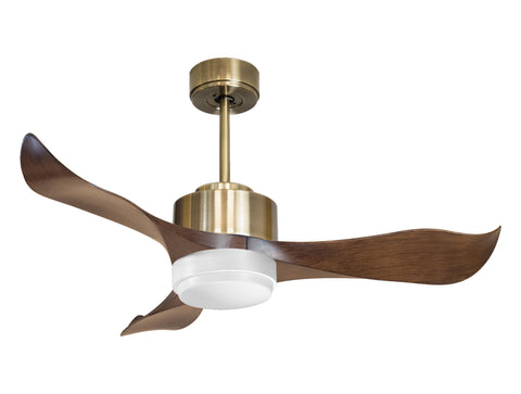 Ventilador de techo Reversible Termostato Wifi Motor DC Techos Inclinados Mando a Distancia Luz tres tonos Adaptador 2/3 Aspas Hypersilence Memoria
