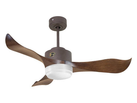Ventilador de techo Reversible Termostato Wifi Motor DC Techos Inclinados Mando a Distancia Luz tres tonos Adaptador 2/3 Aspas Hypersilence Memoria
