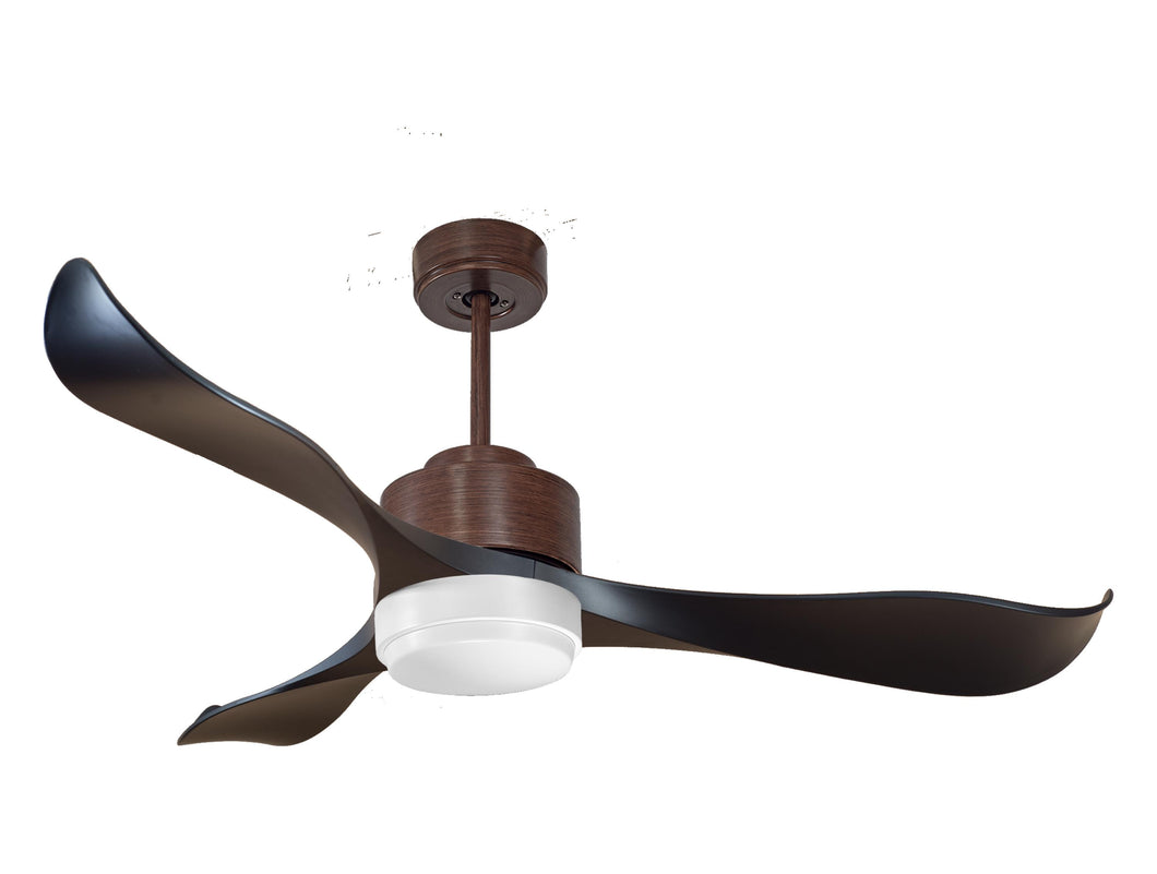 Ventilador de techo Reversible Termostato Wifi Motor DC Techos Inclinados Mando a Distancia Luz tres tonos Adaptador 2/3 Aspas Hypersilence Memoria