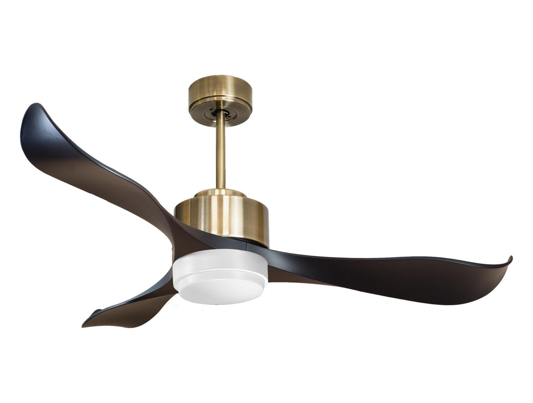 Ventilador de techo Reversible Termostato Wifi Motor DC Techos Inclinados Mando a Distancia Luz tres tonos Adaptador 2/3 Aspas Hypersilence Memoria