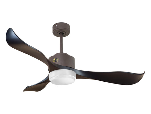 Ventilador de techo Reversible Termostato Wifi Motor DC Techos Inclinados Mando a Distancia Luz tres tonos Adaptador 2/3 Aspas Hypersilence Memoria