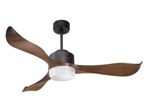 Ventilador de techo Reversible Termostato Wifi Motor DC Techos Inclinados Mando a Distancia Luz tres tonos Adaptador 2/3 Aspas Hypersilence Memoria