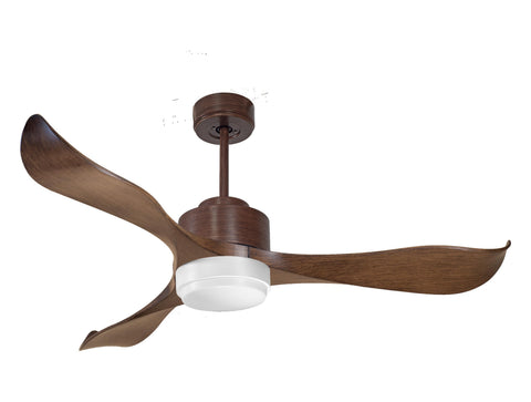 Ventilador de techo Reversible Termostato Wifi Motor DC Techos Inclinados Mando a Distancia Luz tres tonos Adaptador 2/3 Aspas Hypersilence Memoria