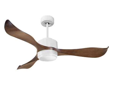 Ventilador de techo Reversible Termostato Wifi Motor DC Techos Inclinados Mando a Distancia Luz tres tonos Adaptador 2/3 Aspas Hypersilence Memoria