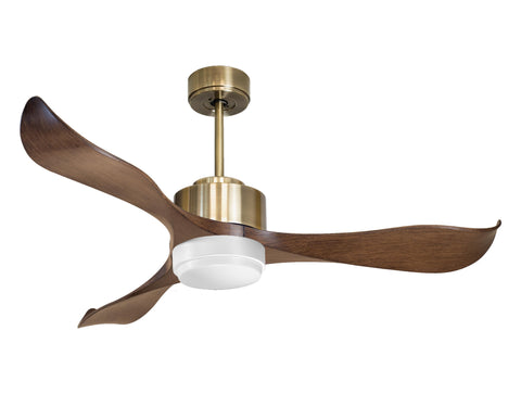 Ventilador de techo Reversible Termostato Wifi Motor DC Techos Inclinados Mando a Distancia Luz tres tonos Adaptador 2/3 Aspas Hypersilence Memoria