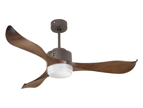 Ventilador de techo Reversible Termostato Wifi Motor DC Techos Inclinados Mando a Distancia Luz tres tonos Adaptador 2/3 Aspas Hypersilence Memoria