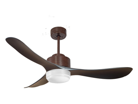 Ventilador de techo Reversible Termostato Wifi Motor DC Techos Inclinados Mando a Distancia Luz tres tonos Hypersilence Memoria
