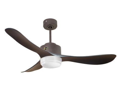 Ventilador de techo Reversible Termostato Wifi Motor DC Techos Inclinados Mando a Distancia Luz tres tonos Hypersilence Memoria