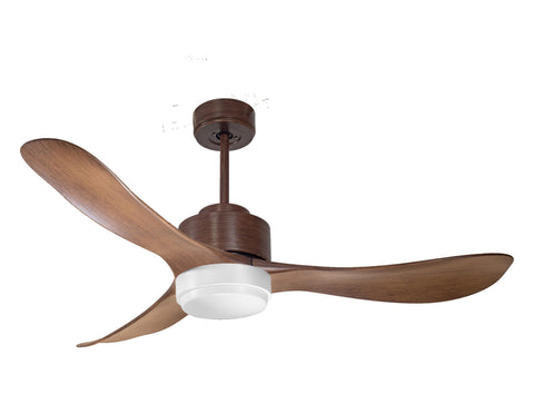 Ventilador de techo Reversible Termostato Wifi Motor DC Techos Inclinados Mando a Distancia Luz tres tonos Hypersilence Memoria