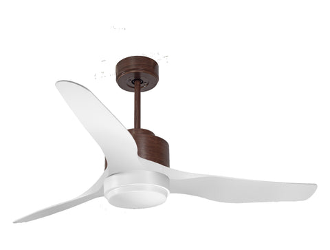 Ventilador de techo Reversible Termostato Wifi Motor DC Techos Inclinados Mando a Distancia Luz tres tonos Adaptador 2/3 Aspas Hypersilence Memoria