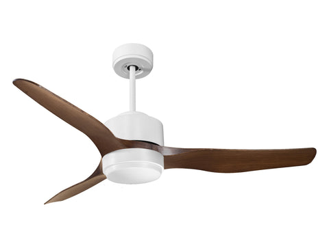 Ventilador de techo Reversible Termostato Wifi Motor DC Techos Inclinados Mando a Distancia Luz tres tonos Adaptador 2/3 Aspas Hypersilence Memoria