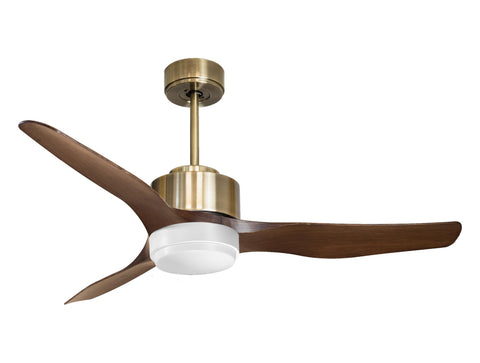 Ventilador de techo Reversible Termostato Wifi Motor DC Techos Inclinados Mando a Distancia Luz tres tonos Adaptador 2/3 Aspas Hypersilence Memoria