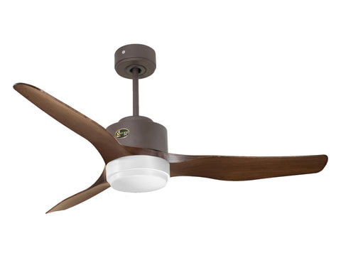 Ventilador de techo Reversible Termostato Wifi Motor DC Techos Inclinados Mando a Distancia Luz tres tonos Adaptador 2/3 Aspas Hypersilence Memoria