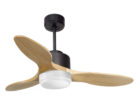 Ventilador de techo Reversible Termostato Wifi Motor DC Techos Inclinados Mando a Distancia Luz tres tonos Hypersilence Memoria