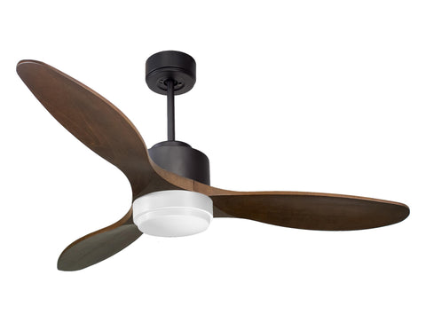 Ventilador de techo Reversible Termostato Wifi Motor DC Techos Inclinados Mando a Distancia Luz tres tonos Hypersilence Memoria