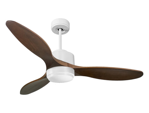 Ventilador de techo Reversible Termostato Wifi Motor DC Techos Inclinados Mando a Distancia Luz tres tonos Hypersilence Memoria