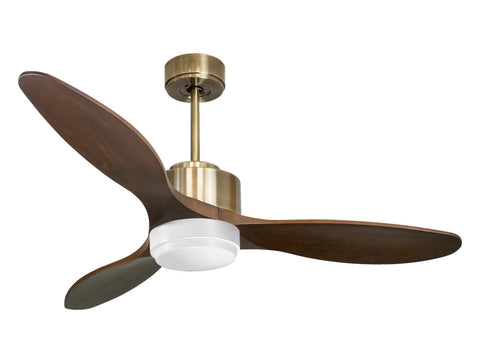 Ventilador de techo Reversible Termostato Wifi Motor DC Techos Inclinados Mando a Distancia Luz tres tonos Hypersilence Memoria