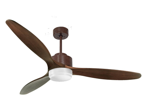 Ventilador de techo Reversible Termostato Wifi Motor DC Techos Inclinados Mando a Distancia Luz tres tonos Hypersilence Memoria