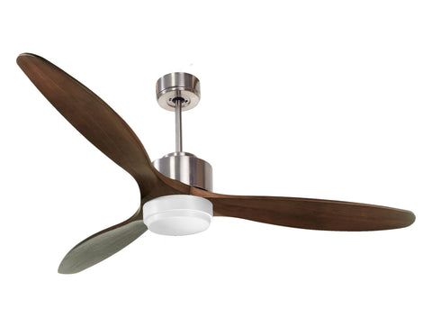 Ventilador de techo Reversible Termostato Wifi Motor DC Techos Inclinados Mando a Distancia Luz tres tonos Hypersilence Memoria