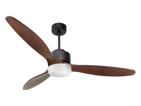 Ventilador de techo Reversible Termostato Wifi Motor DC Techos Inclinados Mando a Distancia Luz tres tonos Hypersilence Memoria