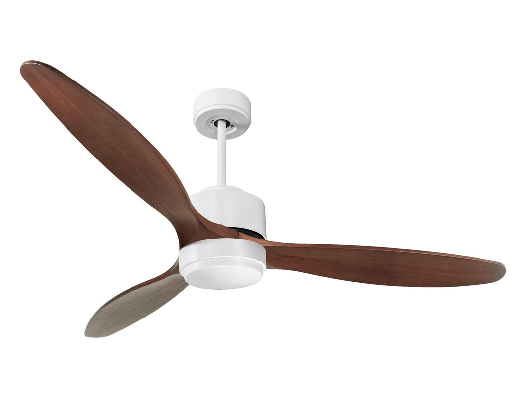 Ventilador de techo Reversible Termostato Wifi Motor DC Techos Inclinados Mando a Distancia Luz tres tonos Hypersilence Memoria