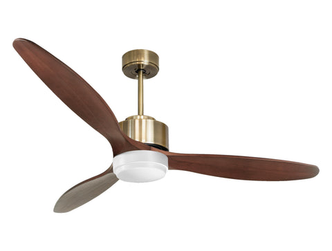 Ventilador de techo Reversible Termostato Wifi Motor DC Techos Inclinados Mando a Distancia Luz tres tonos Hypersilence Memoria