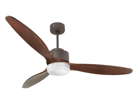 Ventilador de techo Reversible Termostato Wifi Motor DC Techos Inclinados Mando a Distancia Luz tres tonos Hypersilence Memoria