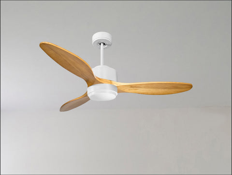Ventilador de techo Reversible Termostato Wifi Motor DC Techos Inclinados Mando a Distancia Luz tres tonos Hypersilence Memoria
