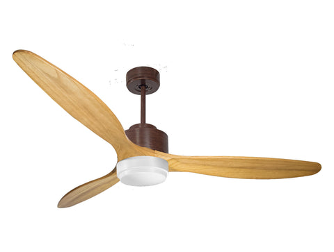 Ventilador de techo Reversible Termostato Wifi Motor DC Techos Inclinados Mando a Distancia Luz tres tonos Hypersilence Memoria