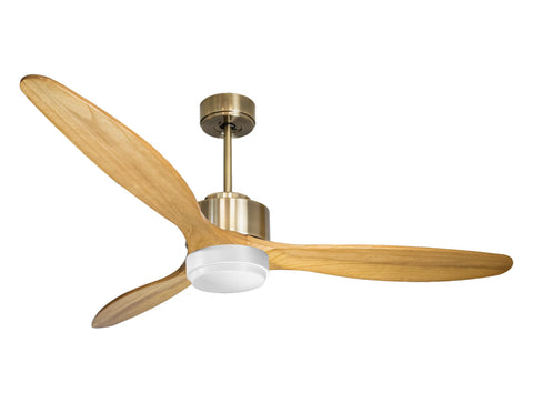 Ventilador de techo Reversible Termostato Wifi Motor DC Techos Inclinados Mando a Distancia Luz tres tonos Hypersilence Memoria