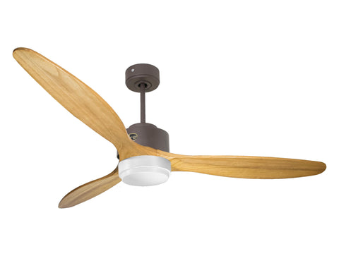 Ventilador de techo Reversible Termostato Wifi Motor DC Techos Inclinados Mando a Distancia Luz tres tonos Hypersilence Memoria