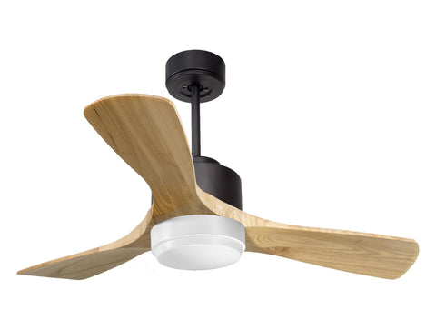 Ventilador de techo Reversible Termostato Wifi Motor DC Techos Inclinados Mando a Distancia Luz tres tonos Hypersilence Memoria