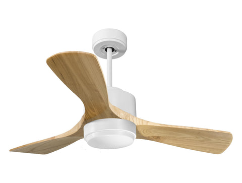 Ventilador de techo Reversible Termostato Wifi Motor DC Techos Inclinados Mando a Distancia Luz tres tonos Hypersilence Memoria