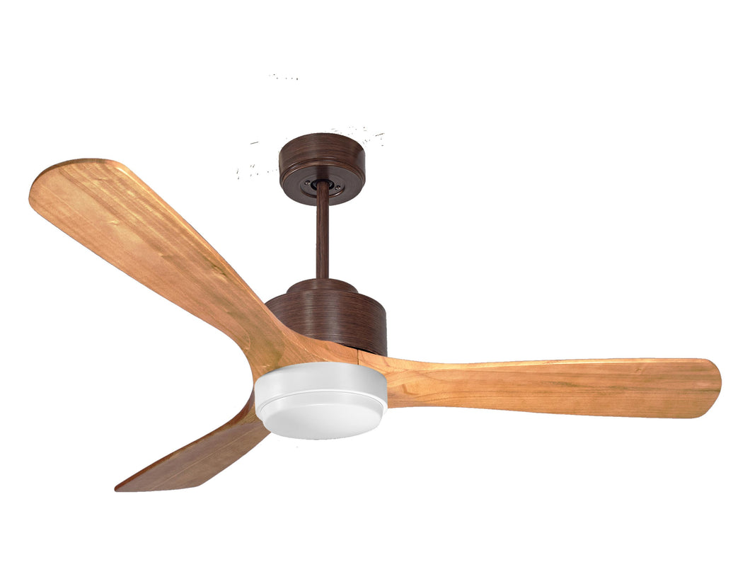 Ventilador de techo Reversible Termostato Wifi Motor DC Techos Inclinados Mando a Distancia Luz tres tonos Hypersilence Memoria