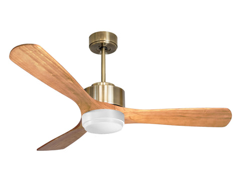 Ventilador de techo Reversible Termostato Wifi Motor DC Techos Inclinados Mando a Distancia Luz tres tonos Hypersilence Memoria