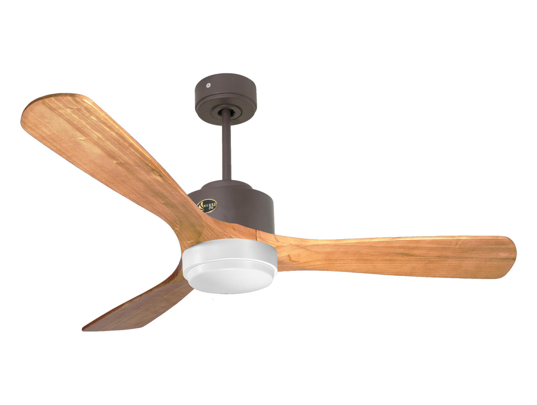 Ventilador de techo Reversible Termostato Wifi Motor DC Techos Inclinados Mando a Distancia Luz tres tonos Hypersilence Memoria