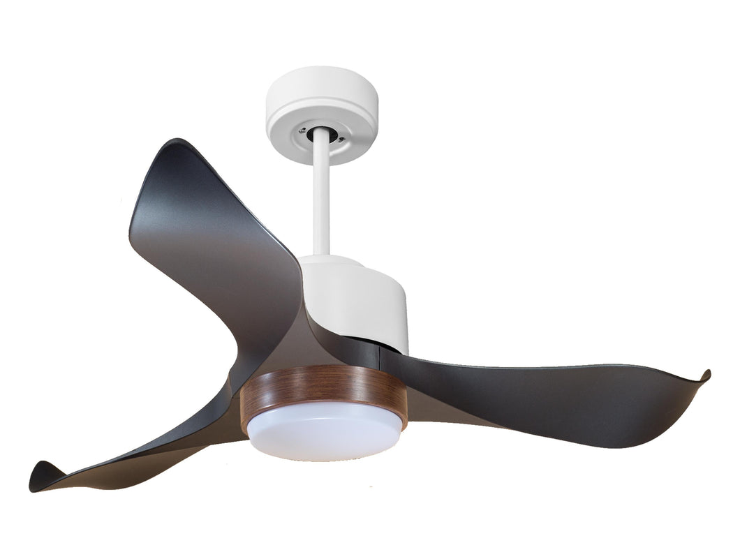 Ventilador de techo Reversible Termostato Wifi Motor DC Techos Inclinados Mando a Distancia Luz tres tonos Adaptador 2/3 Aspas Hypersilence Memoria