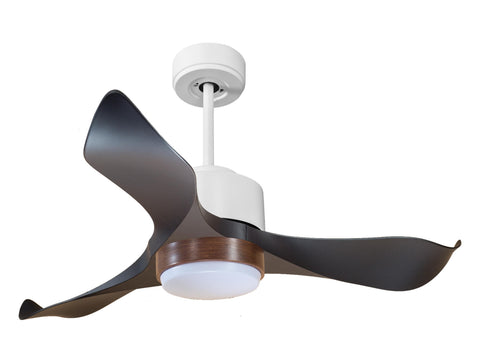 Ventilador de techo Reversible Termostato Wifi Motor DC Techos Inclinados Mando a Distancia Luz tres tonos Adaptador 2/3 Aspas Hypersilence Memoria