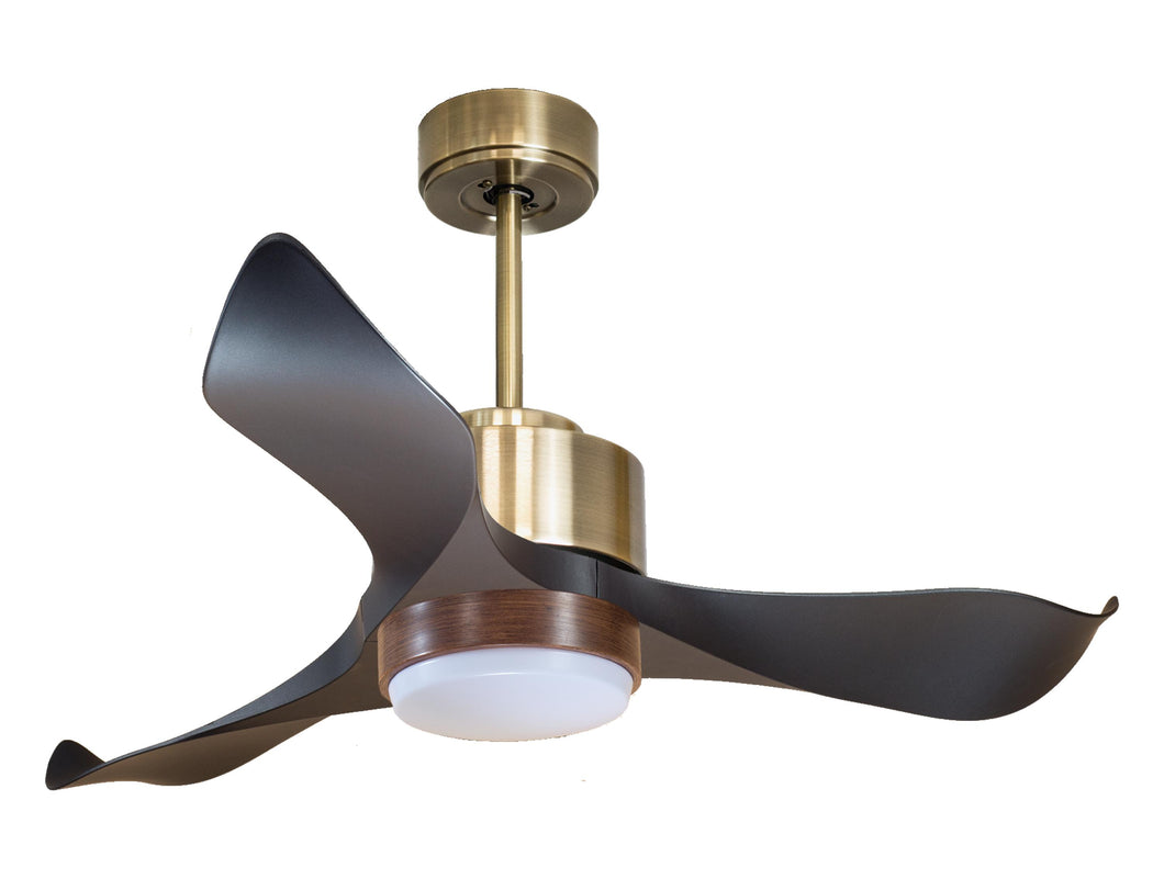Ventilador de techo Reversible Termostato Wifi Motor DC Techos Inclinados Mando a Distancia Luz tres tonos Adaptador 2/3 Aspas Hypersilence Memoria