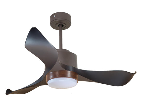 Ventilador de techo Reversible Termostato Wifi Motor DC Techos Inclinados Mando a Distancia Luz tres tonos Adaptador 2/3 Aspas Hypersilence Memoria