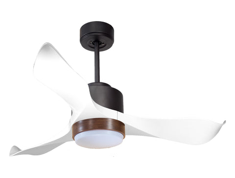 Ventilador de techo Reversible Termostato Wifi Motor DC Techos Inclinados Mando a Distancia Luz tres tonos Adaptador 2/3 Aspas Hypersilence Memoria