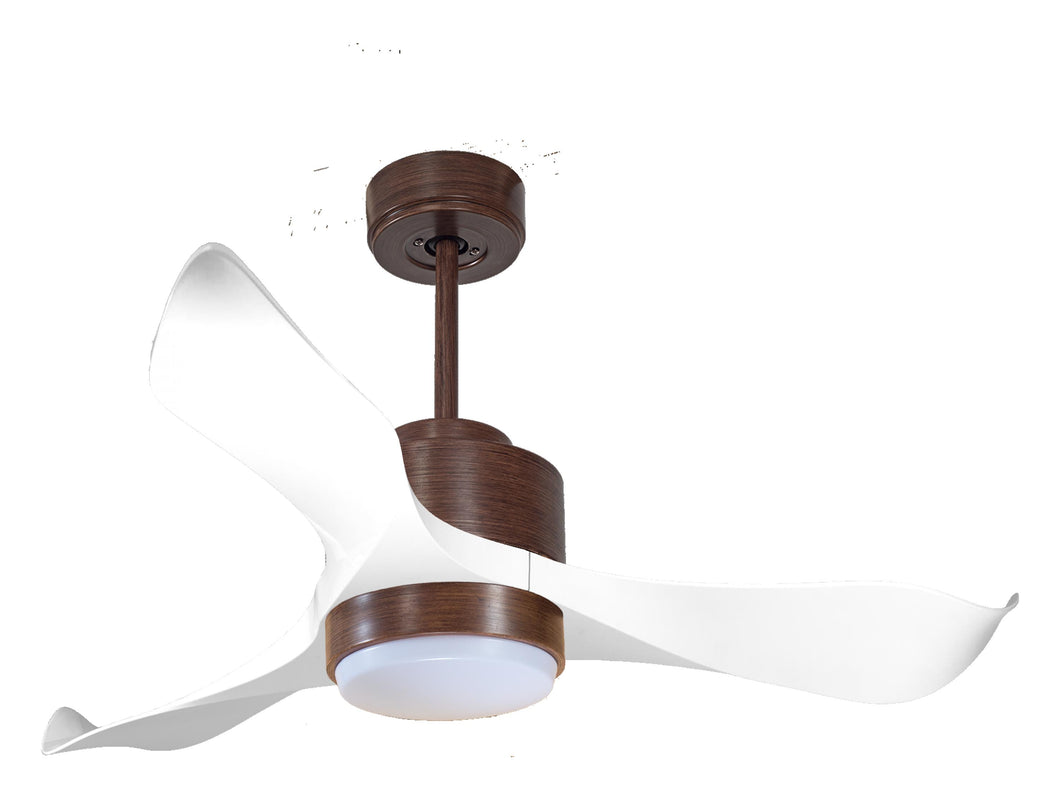 Ventilador de techo Reversible Termostato Wifi Motor DC Techos Inclinados Mando a Distancia Luz tres tonos Adaptador 2/3 Aspas Hypersilence Memoria